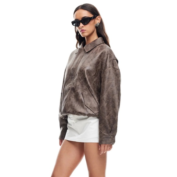 Lioness Kenny Bomber Jacket Oversized | Chocolate A1 - Picture 5 of 11